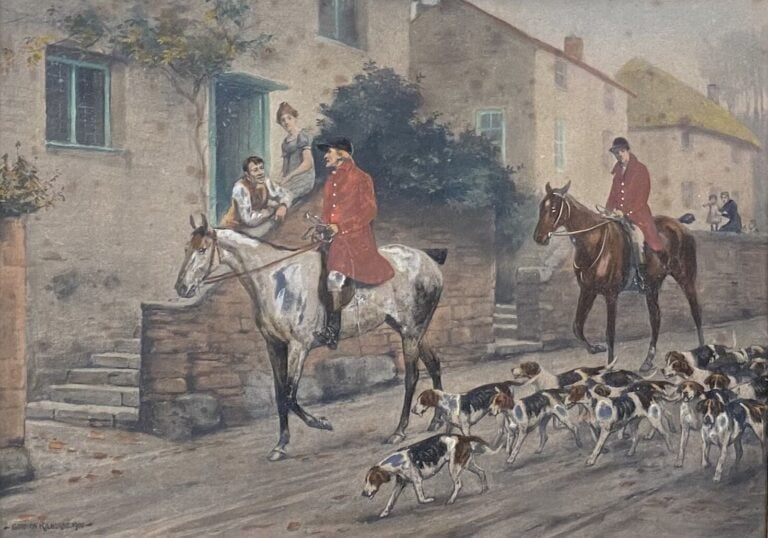 Georges GOODWIN II KILBURNE (1863-1938) - Scènes de retour de chasse - Trois de…
