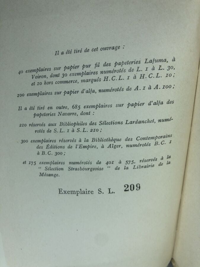 GHEORGHIU (Virgil C). - La seconde chance. Édité à Paris chez Plon en 1944. De…