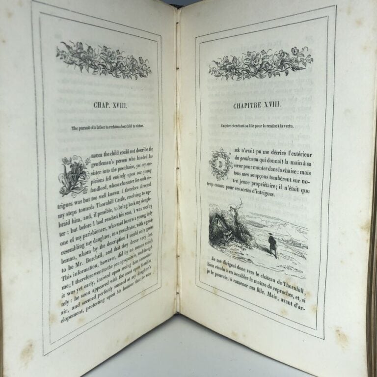 GOLDSMITH. - Le vicaire de Wakefield. Édité à Paris chez Bourgueleret en 1838.…