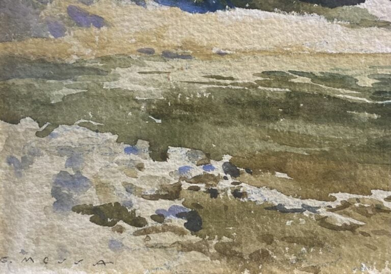 Gustav Adolf MOSSA (1883-1971) - Le Loup à Saint-Donat, Saint Paul - Aquarelle…