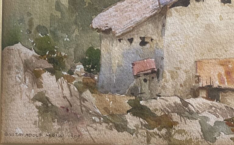Gustav Adolf MOSSA (1883-1971) - Loda - Aquarelle sur papier - Signé en bas à g…
