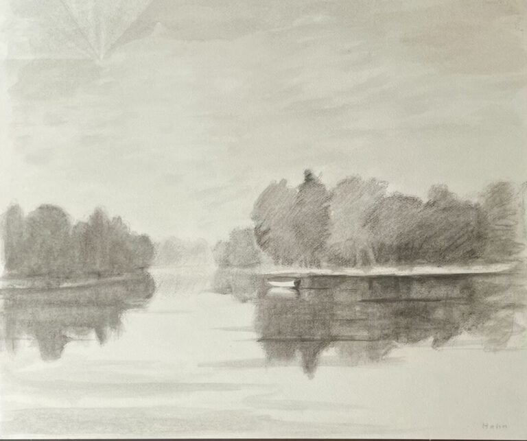 HAHN - Paysage - huile sur carton, signée en bas à droite - 52.5 x 39 cm - On j…