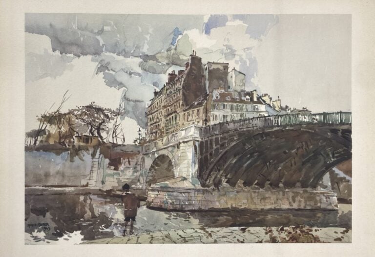 Henri TROYAT, Les ponts de Paris, Aquarelles de René KUDER (impressions) Flamma…