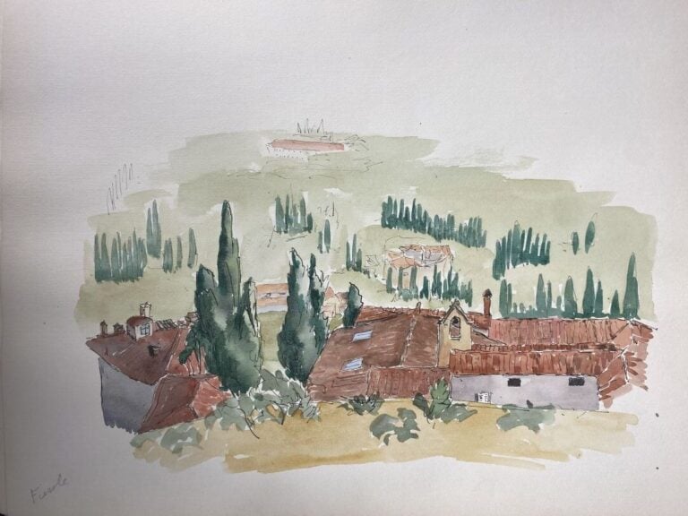Importants lots d'aquarelles, dessins et techniques mixtes représentant des pay…