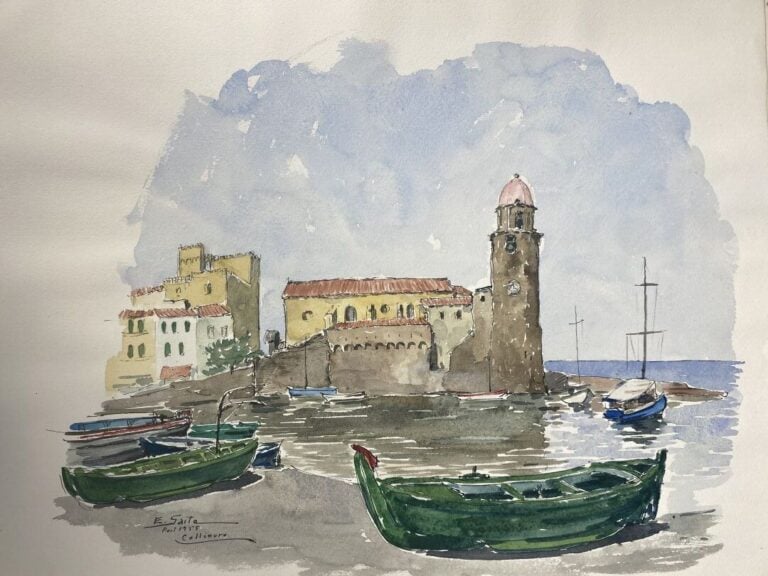 Importants lots d'aquarelles, dessins et techniques mixtes représentant des pay…