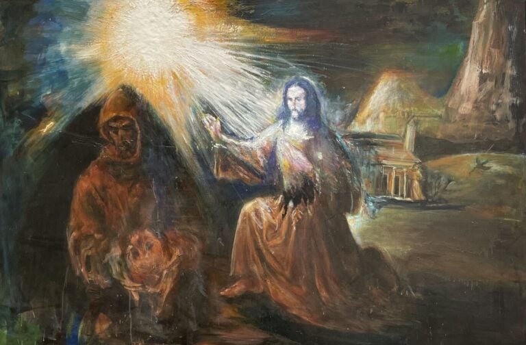 Jacques PECNARD (1922-2012) - Christ - Huile sur toile - Non signée , Cachet -…