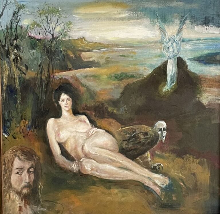 Jacques PECNARD (1922-2012) - Composition Mystique - Huile sur panneau - Non si…