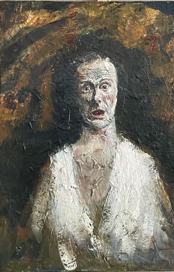 Jacques PECNARD (1922-2012) - Horreur - Huile sur toile - Non signée, cachet, t…