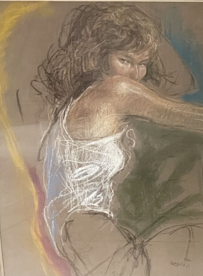 Jacques PECNARD (1922-2012) - Laura - pastel - Signé en bas à droite - 64x46 cm…