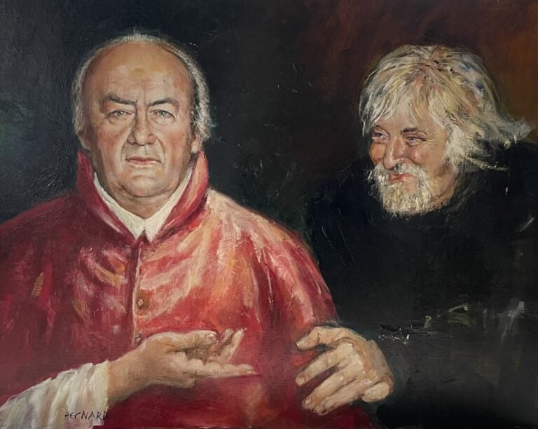 Jacques PECNARD (1922-2012) - Le cardinal - Huile sur panneau - Signé en bas à…