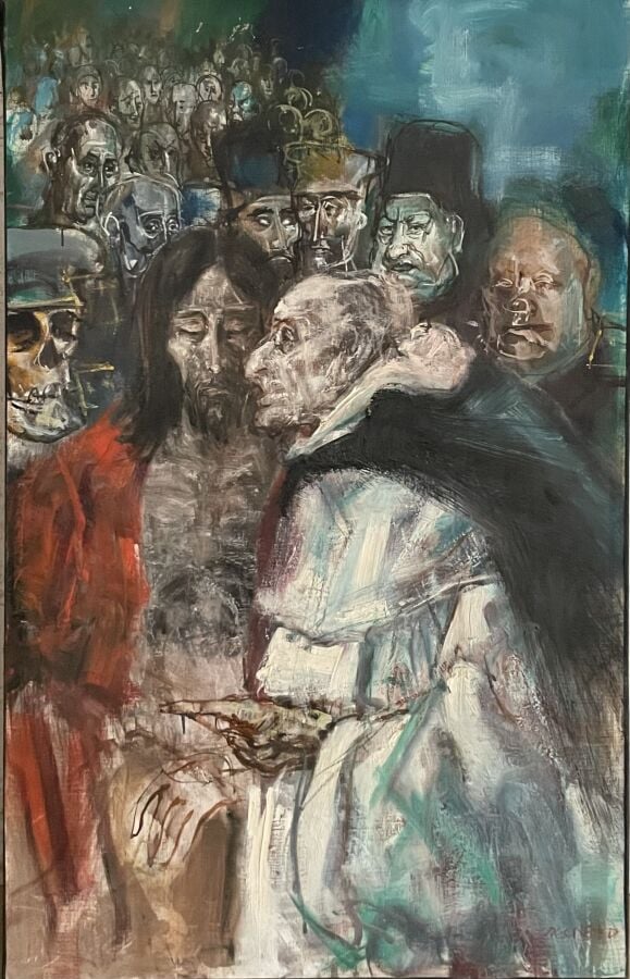 Jacques PECNARD (1922-2012) - Le grand Inquisiteur - Huile sur toile - Signé en…