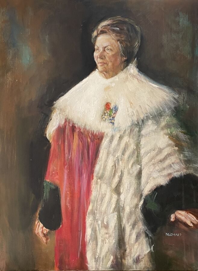 Jacques PECNARD (1922-2012) - Madame Rozes en habit - 1ère Présidente de la cou…