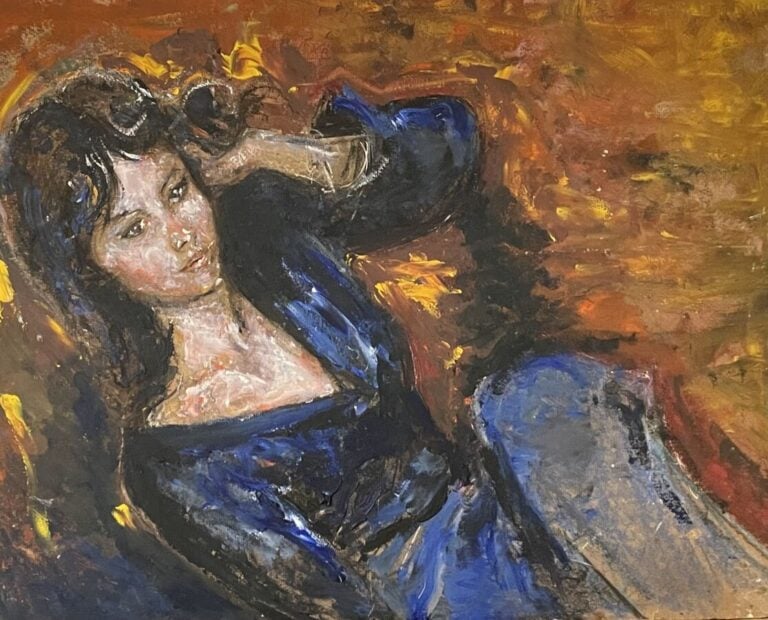 Jacques PECNARD (1922-2012) - Portrait de femme - Huile sur carton - Signé en b…