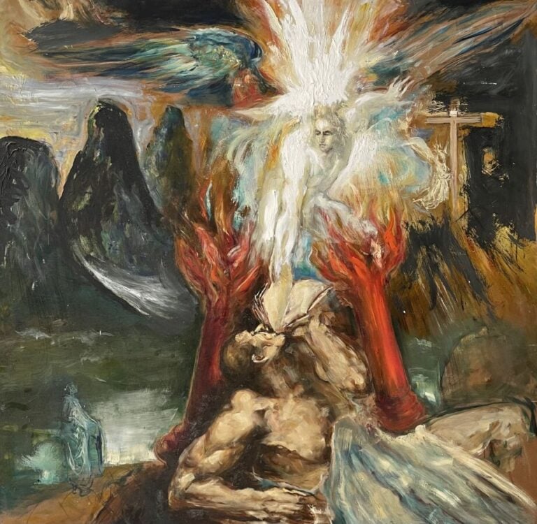Jacques PECNARD (1922-2012) - Sodome et Gomore - Huile sur panneau - Non signé…