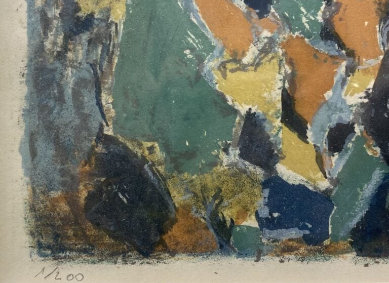 * Jean Puni dit POUGNY (1892-1956) - Portrait d'arlequin - Lithographie en coul…