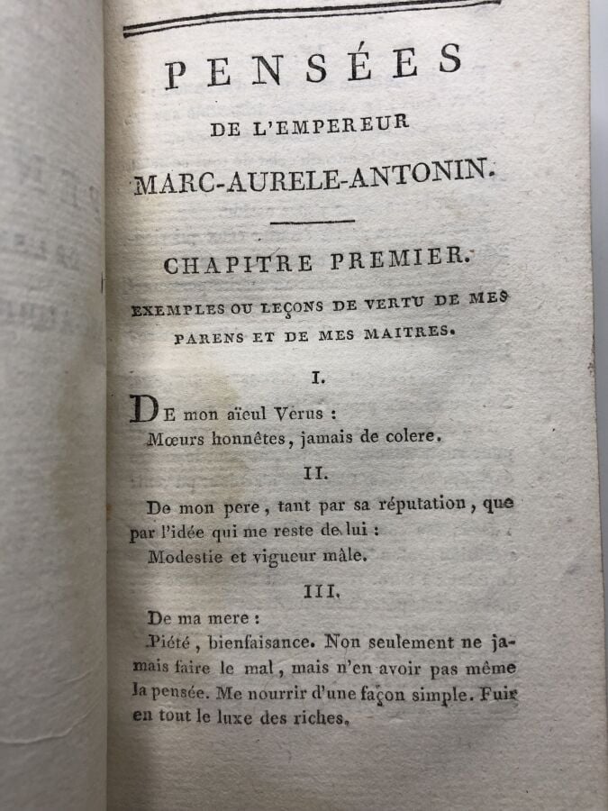 Joly (M. de). - Pensées de l'empereur Marc-Aurele-Antonin. Édité à Paris chez A…