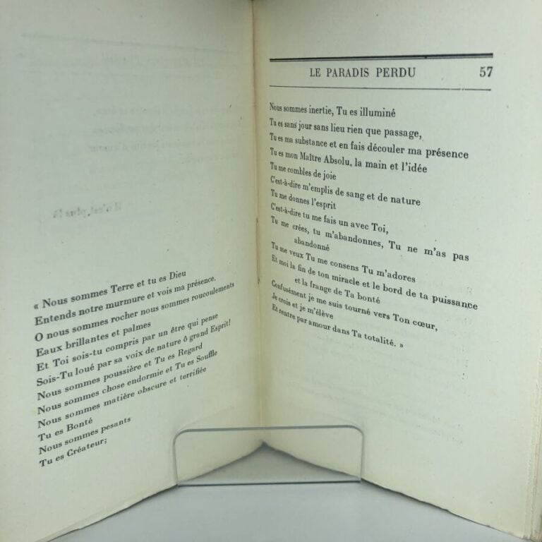 JOUVE (Pierre Jean). - Le paradis perdu. Édité à Paris chez Bernard Grasset en…