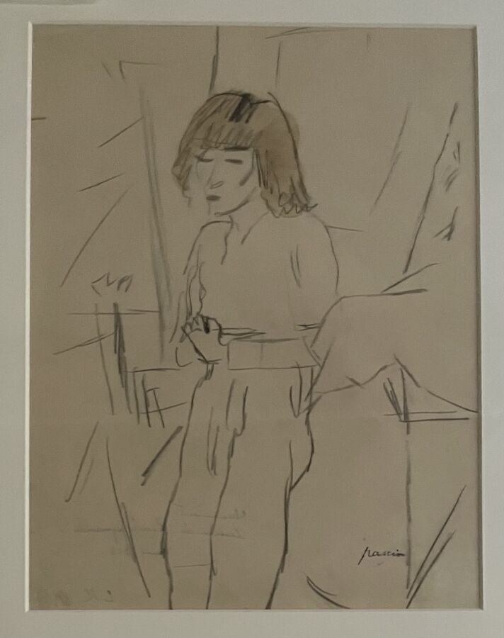 Jules PASCIN (1885-1930) - Hermine, 1914 - Encre et lavis sur papier, cachet de…