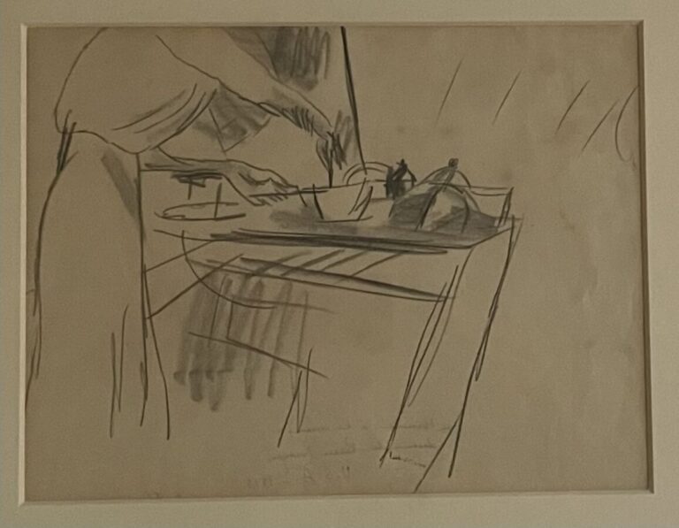 Jules PASCIN (1885-1930) - Hermine à la cuisine, 1912 - Crayon sur papier, cach…
