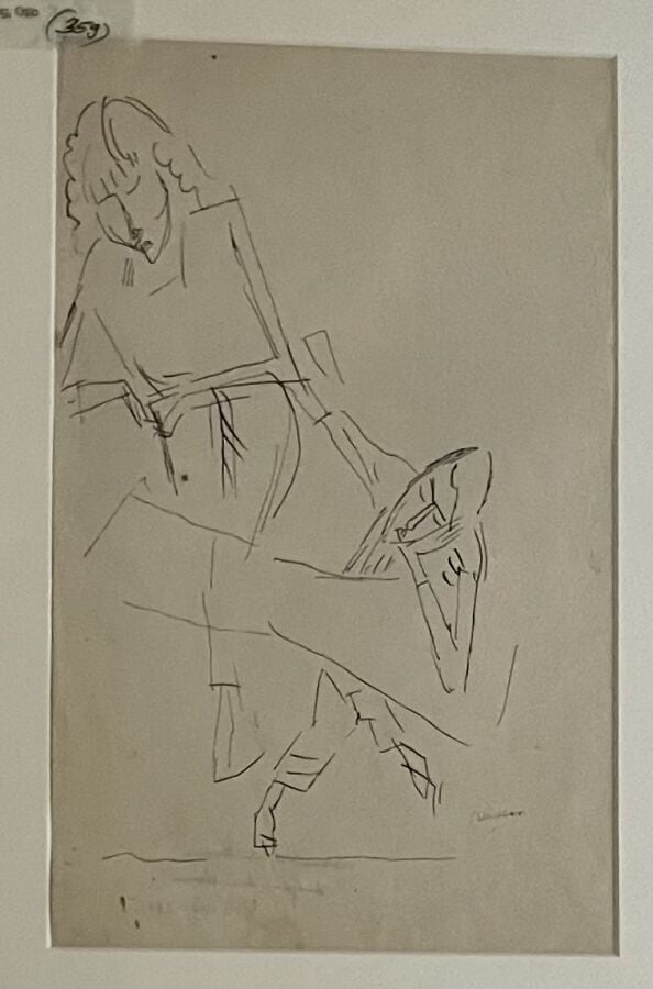Jules PASCIN (1885-1930) - Hermine et Pascin, 1916 - Encre sur papier, cachet d…