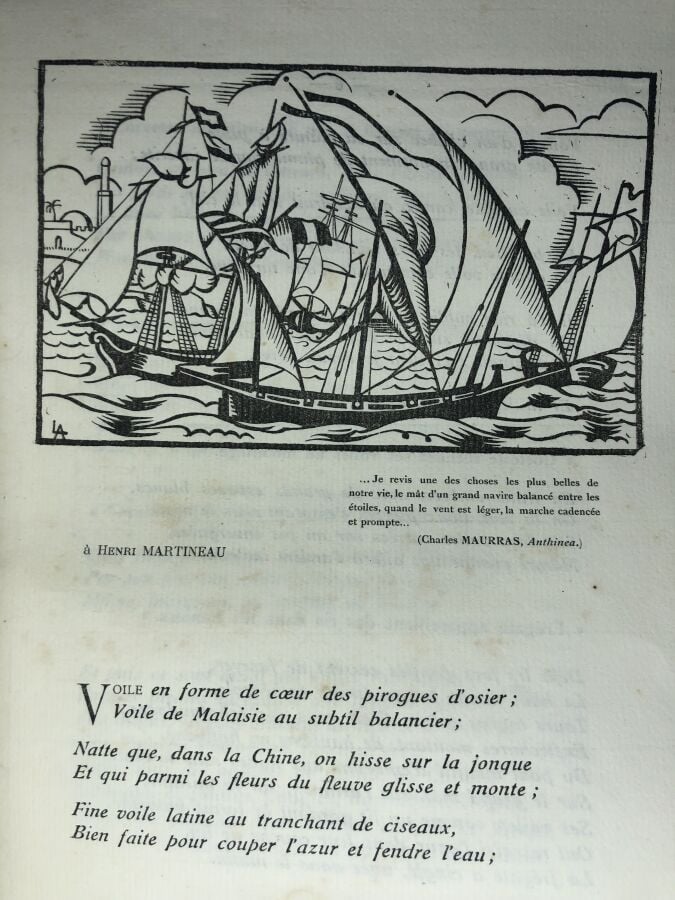 LAVAUD (Guy). - Sur un vieux livre de marine. Édité à Paris chez Les Marges san…