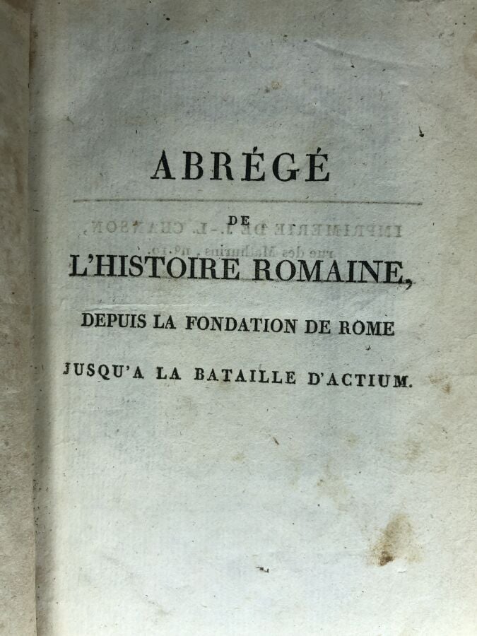 M***, P. - Abrégé de l'histoire Romaine depuis la fondation de Rome jusqu'à la…