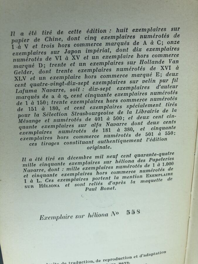 MALRAUX (André). - Le temps du mépris. Édité à Paris chez Gallimard en 1944. De…