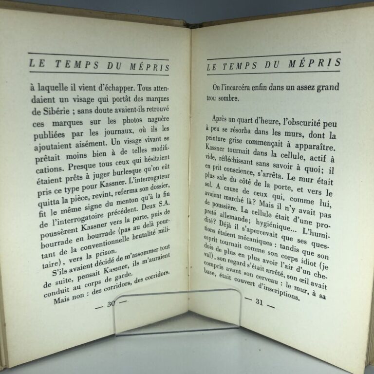 MALRAUX (André). - Le temps du mépris. Édité à Paris chez Gallimard en 1944. De…