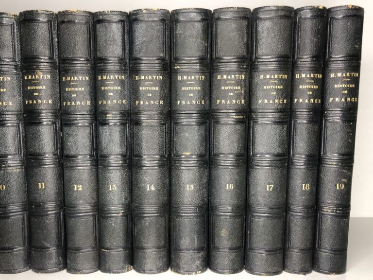MARTIN (Henri). - Histoire de France, collection en 19 volumes. Édité à Paris c…