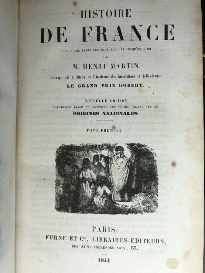 MARTIN (Henri). - Histoire de France, collection en 19 volumes. Édité à Paris c…