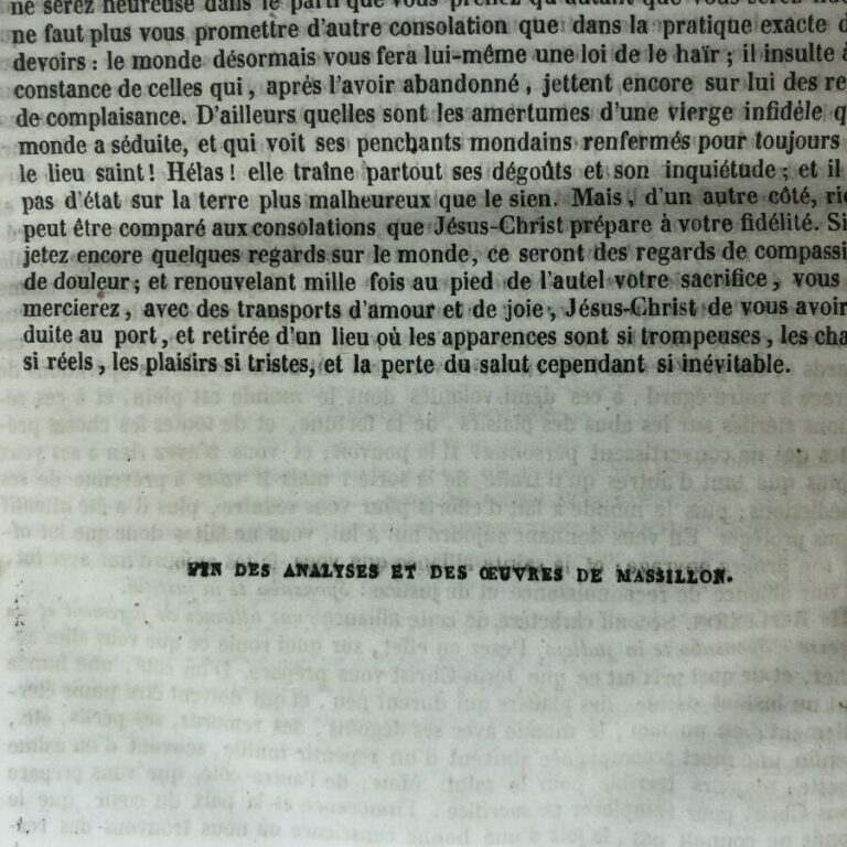 Massilon. - OEuvres de Massilon. Volumes 1,3. Édité à Paris chez Lefèvre en 184…