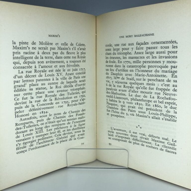 MAUDUIT (Jean). - Maxim's soixante ans de plaisirs et d'histoire. Édité à Monac…