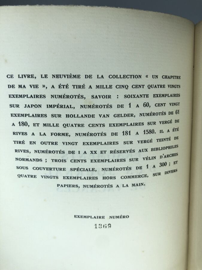 MAUROIS (André). - Fragment d'un journal de vacances. Édité à Paris chez Emile…