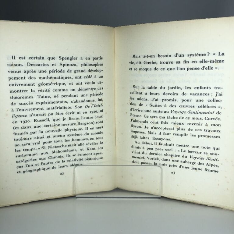 MAUROIS (André). - Fragment d'un journal de vacances. Édité à Paris chez Emile…