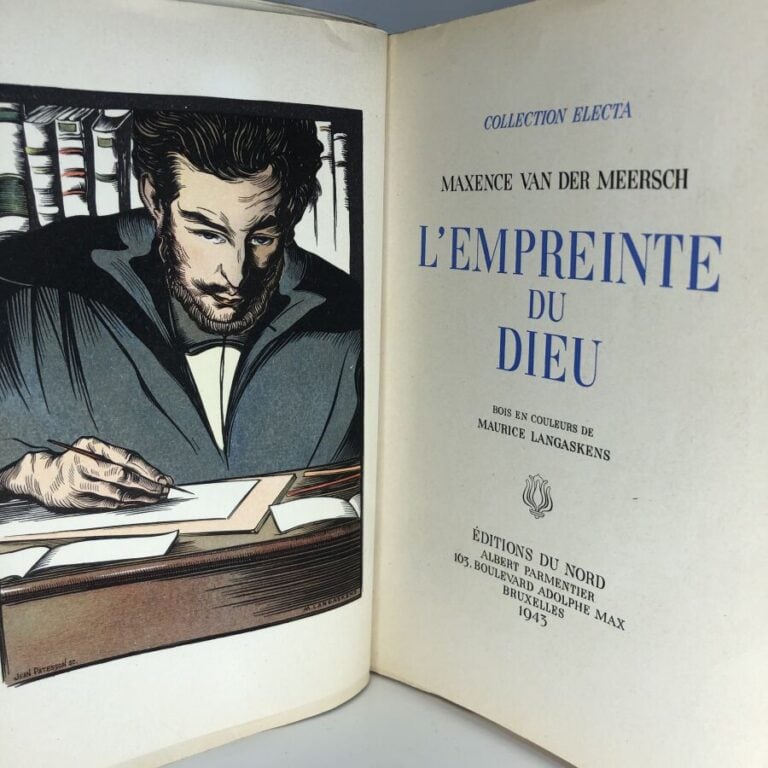 MEERZCH (Maxence Van Der). - L'empreinte du dieu. Édité à Bruxelles chez Albert…