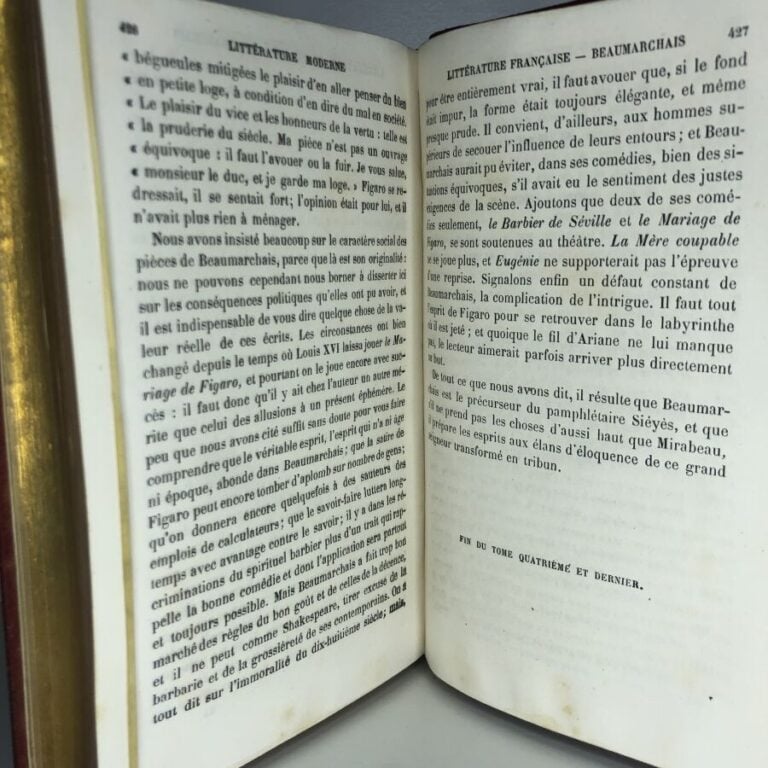 Mennechet (Edouard). - Cours complet de littérature moderne, 3 volumes, le 2 ma…