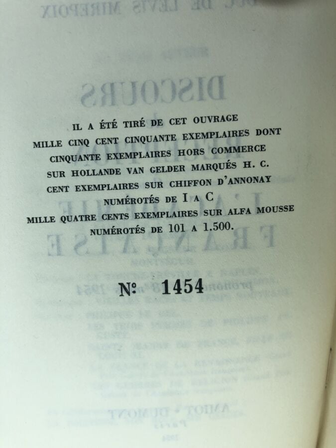 MIREPOIX (Lévis du de). - Discours de réception à l'académie française. Édité à…