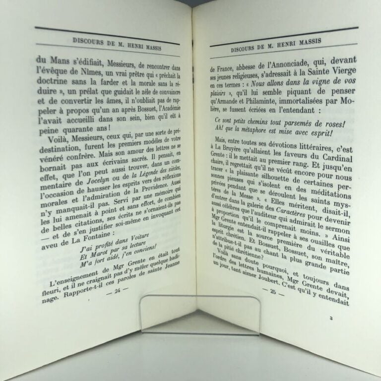 MIREPOIX (Lévis du de). - Discours de réception de M. Henri Massis à l'académie…