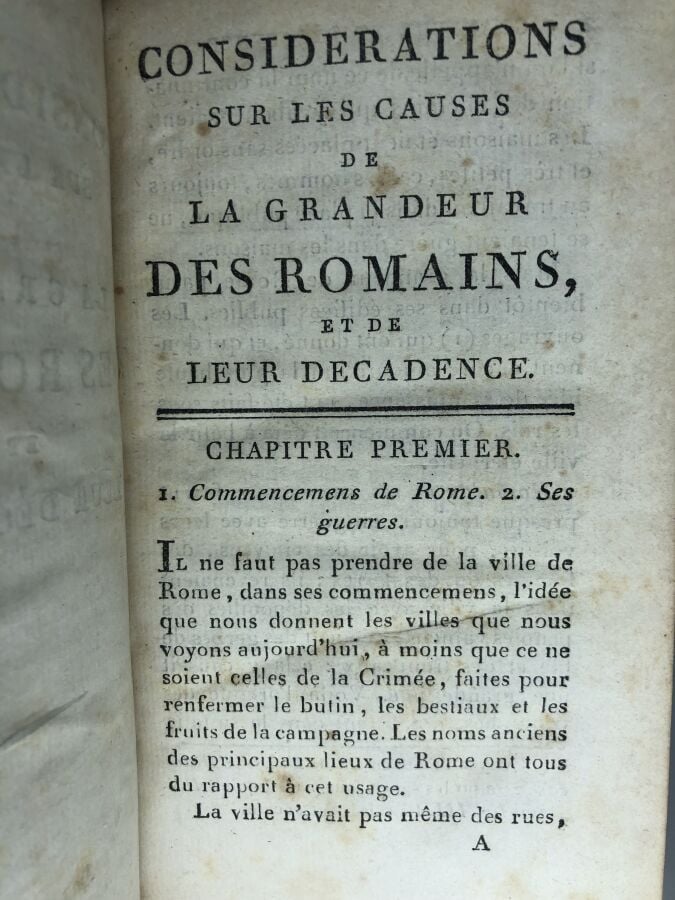 MONTESQUIEU (Charles de Secondat). - Considérations sur les causes de la grande…