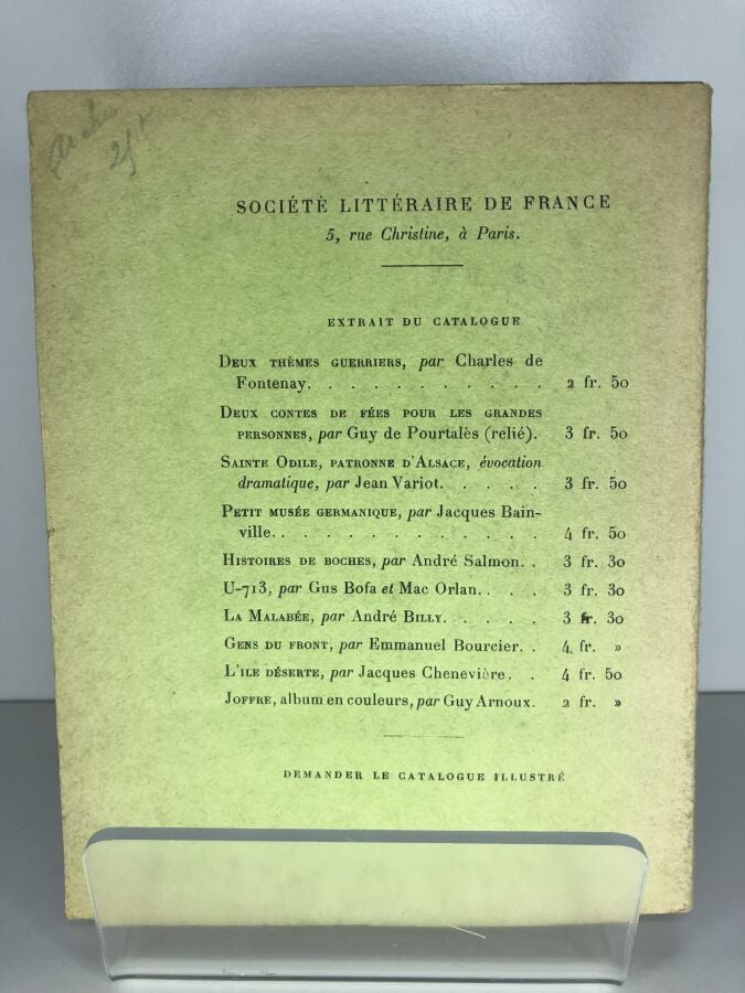 MONTFORT (Eugène). - Mon brigadier triboulère. Édité à Paris chez société litté…