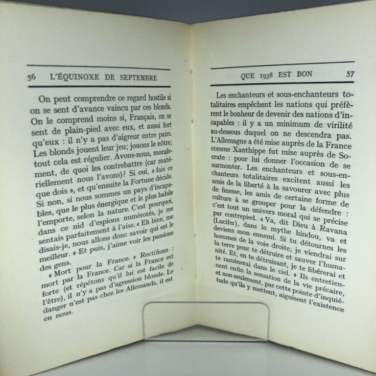 MONTHERLANT (H. de). - L'équinoxe de Septembre. Édité à Paris chez Bernard Gras…