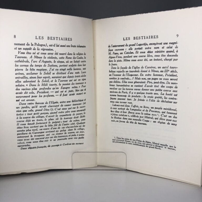 MONTHERLANT (Henry de). - Les bestiaires. Édité à Paris chez Grasset en 1929. D…