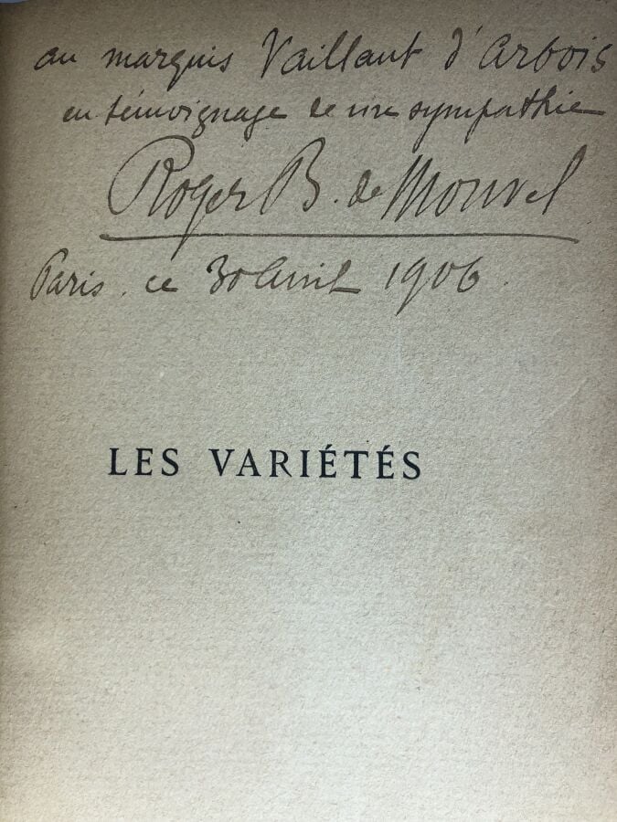 MONVEL (Roger Bouter de). - Les variétés 1850-1870. Édité à Paris chez Plon en…