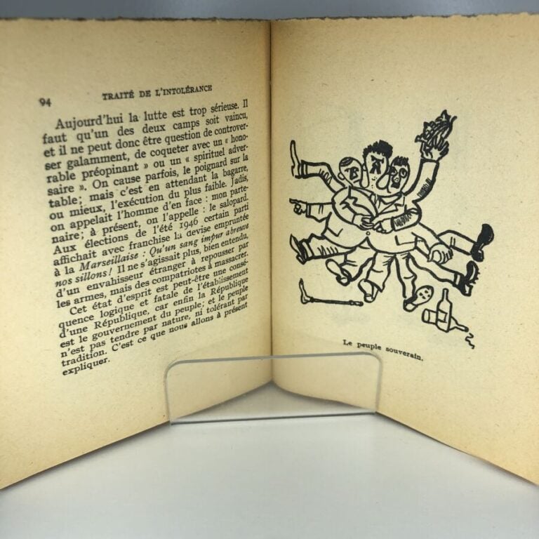 MOTIER (Romain). - Traité de l'intolérance. Édité à Paris chez Editions de la c…