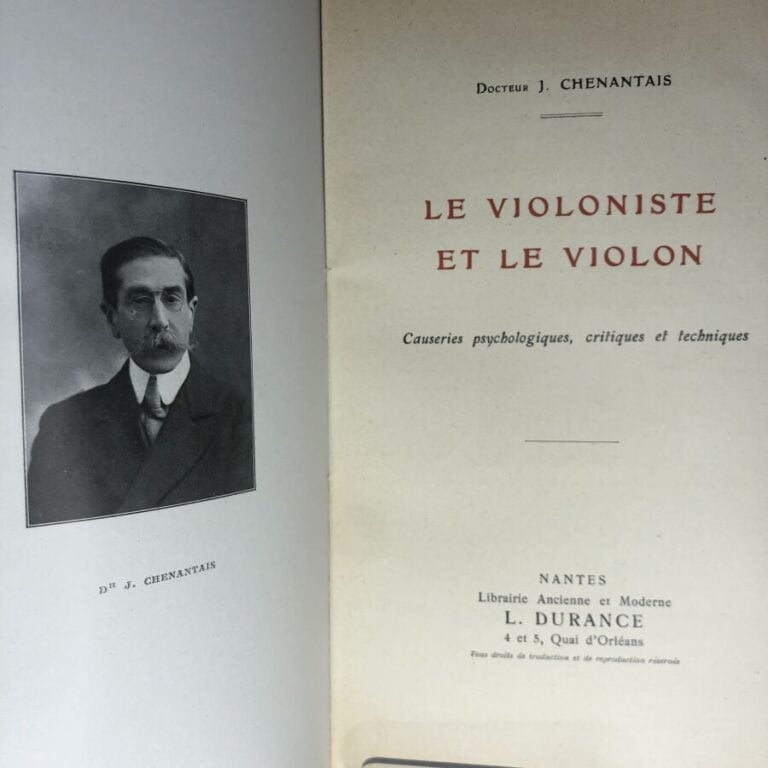 [MUSIQUE] CHENANTAIS (J. docteur). - Le violoniste et le violon. Édité à Nantes…