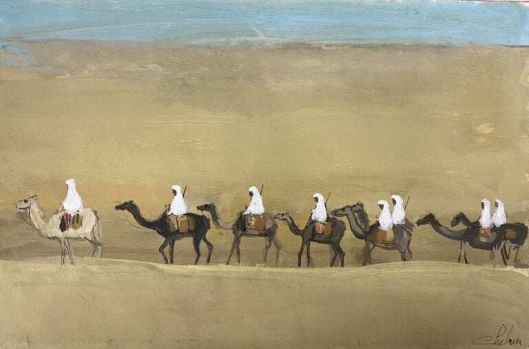 Nathalie CHABRIER (1932) - Important lot de scènes orientalistes, caravanes dan…