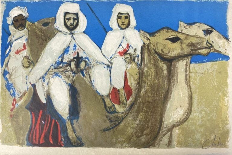 Nathalie CHABRIER (1932) - Important lot de scènes orientalistes, caravanes dan…