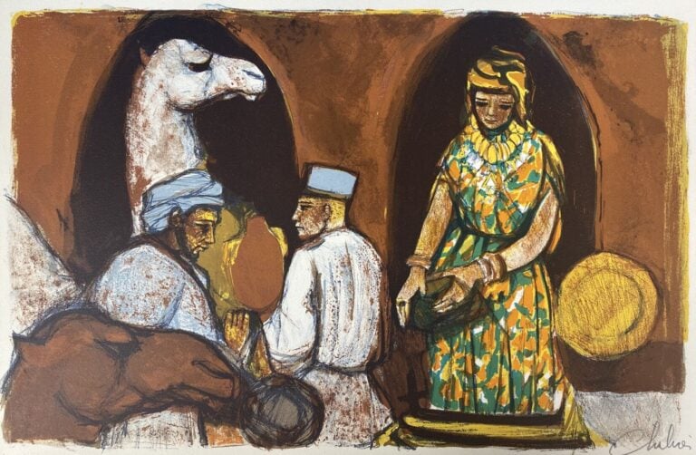 Nathalie CHABRIER (1932) - Important lot de scènes orientalistes, caravanes dan…
