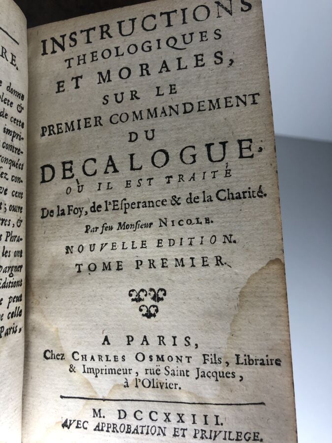 NICOLE. - Instructions theologiques et morales, sur le symbole / Instructionthe…