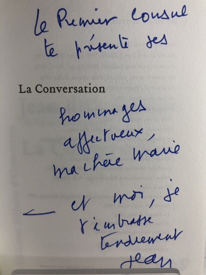 ORMESSON (Jean de). - La conversation. Édité à Paris chez Hélouise D'ormesson e…